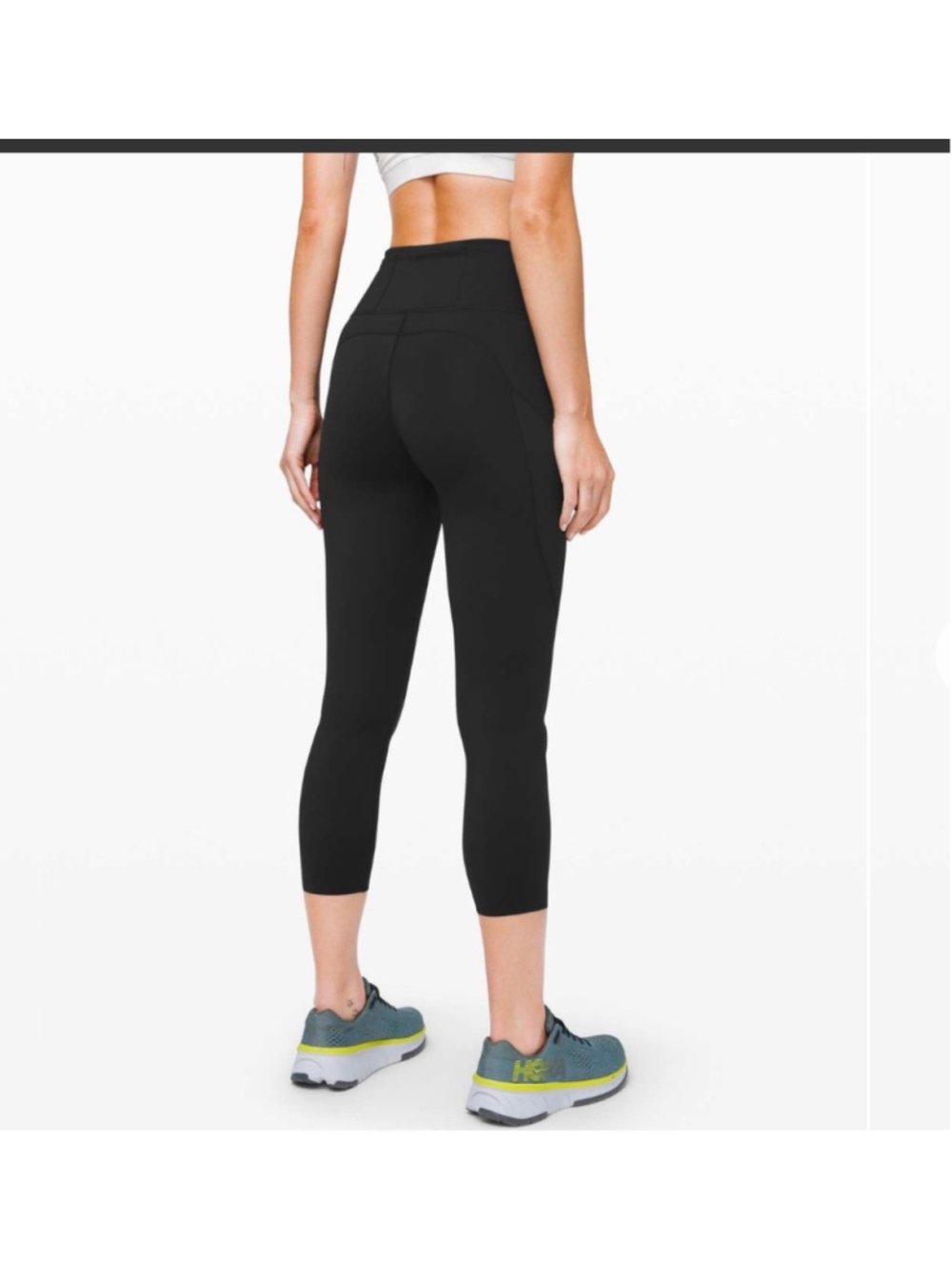 Women's Lululemon Fast and Free High-Rise Crop II 23" Black Leggings Size 8